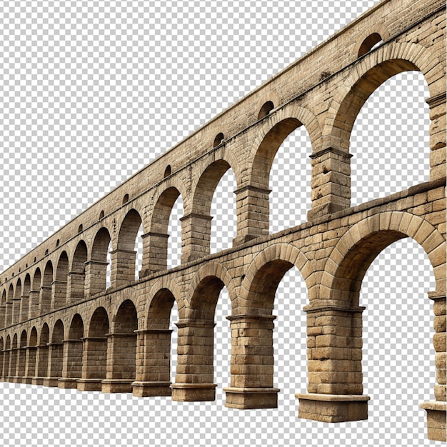 PSD aqueduc romain sur un fond transparent