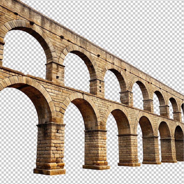 PSD aqueduc romain sur un fond transparent