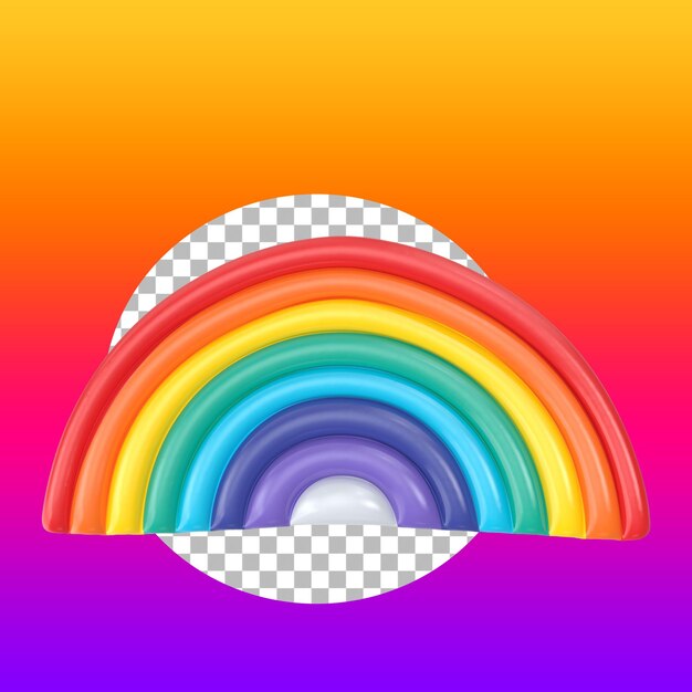 Ar colorido balão arco-íris isolado símbolo do dia do orgulho