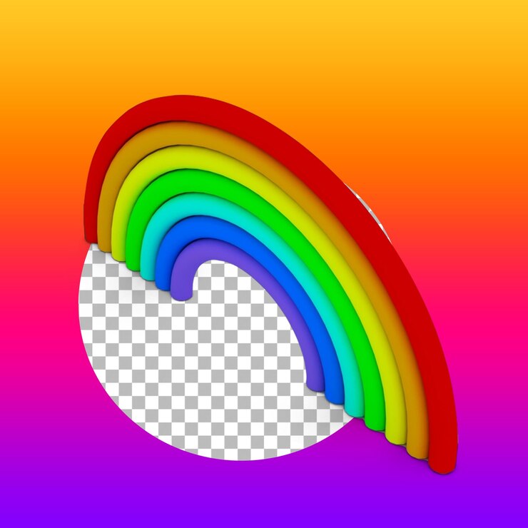 PSD ar colorido balão arco-íris isolado símbolo do dia do orgulho