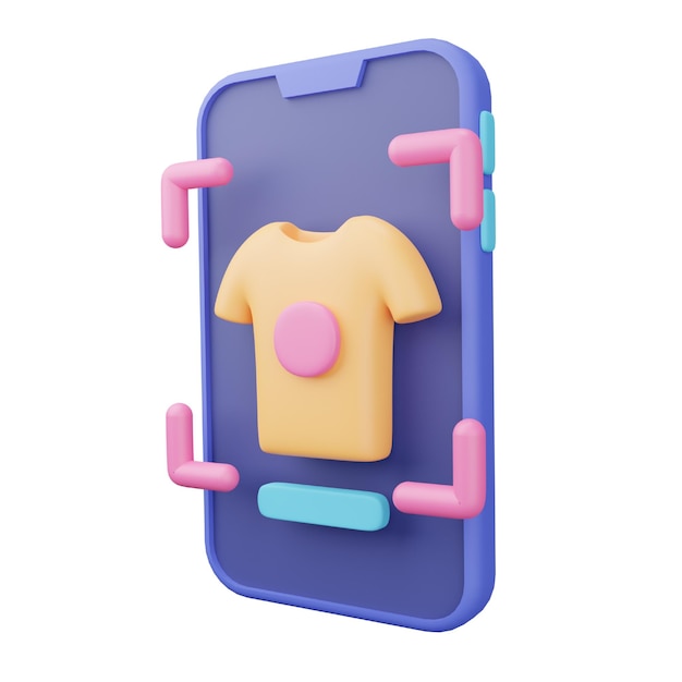 AR shopping 3d icon for virtual reality