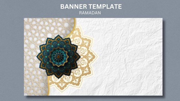 Arabesque réaliste tridimensionnel islamique arabe mandala fond ornemental