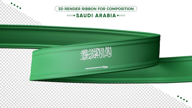 PSD arábia saudita com fita de renderização 3d para composição