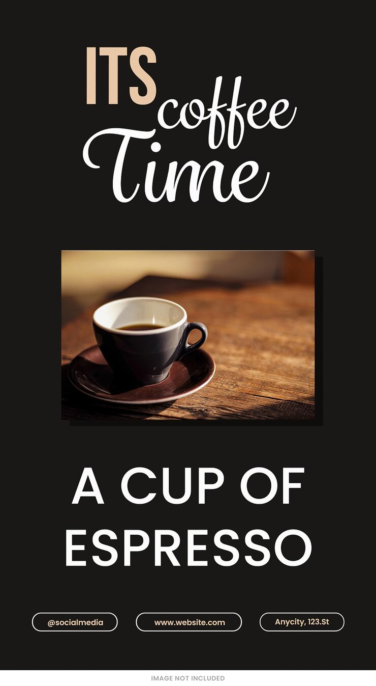 PSD arabica coffee instagram stories template psd design tema dei social media modello di layout della caffetteria