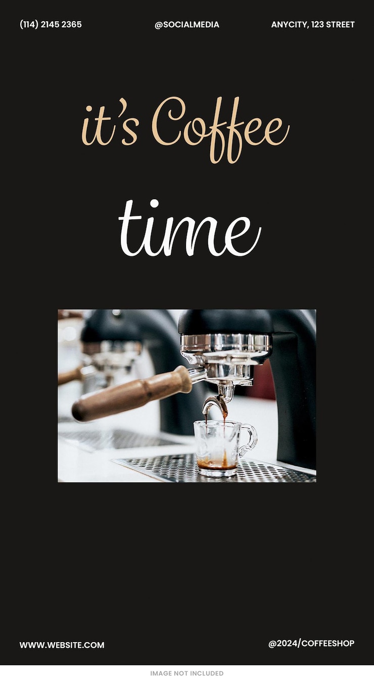 PSD arabica coffee instagram stories template psd design tema dei social media modello di layout della caffetteria