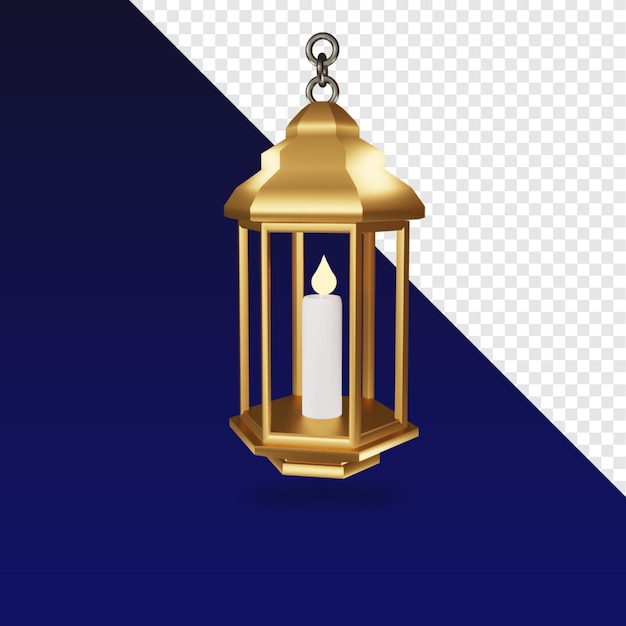 Arabische Kerze Laterne 3D-Symbol