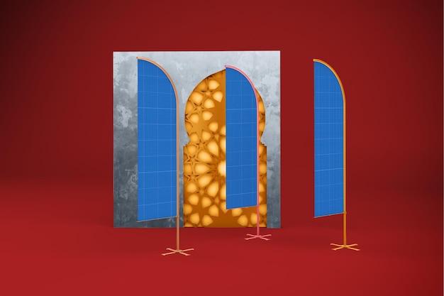 Arabische Werbeflagge-Mockup