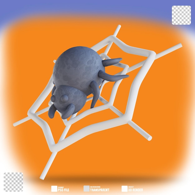 PSD araignée d'illustration 3d dans le web