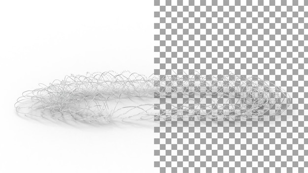 Arame farpado com renderização 3d de sombra