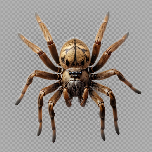 araña aislada sobre fondo transparente tarántulas aisladas recortadas ai generativa