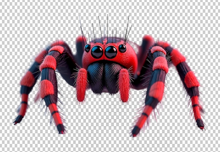 PSD araña en un fondo transparente aislado