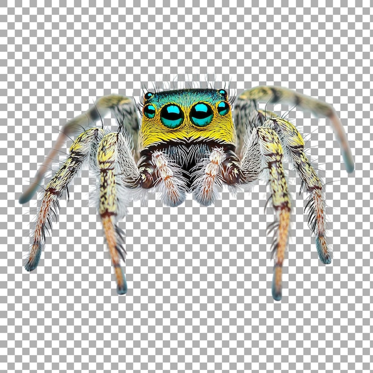 PSD araña png contra un fondo transparente