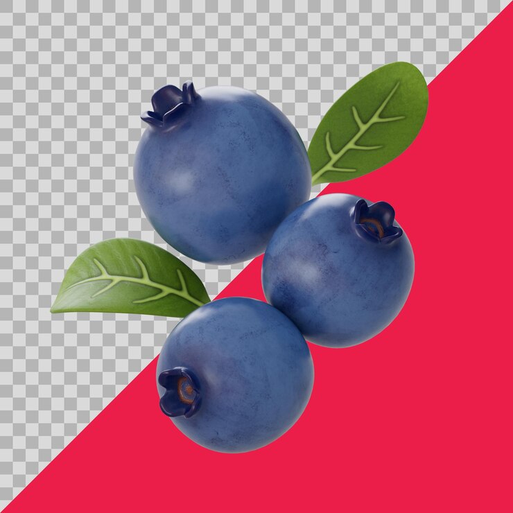 Arándanos estilizados modelo 3d