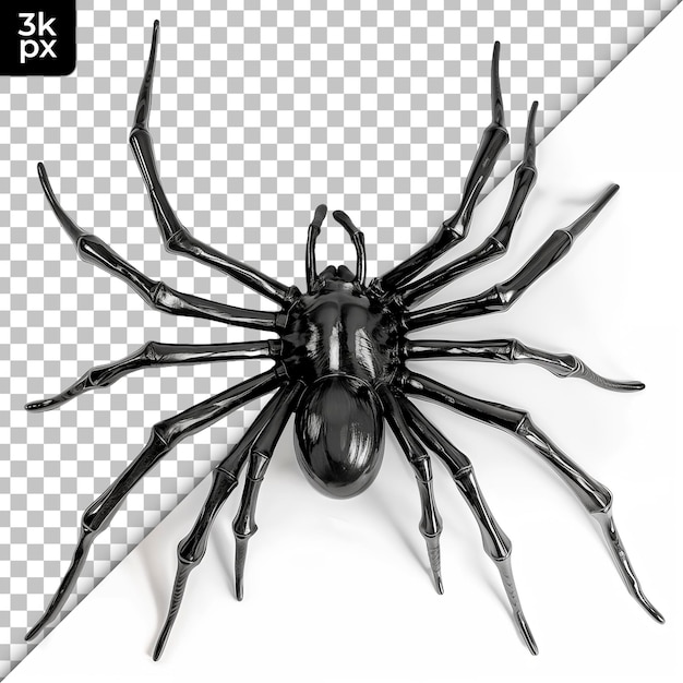 Aranha gêmea gigante isolada em um fundo transparente