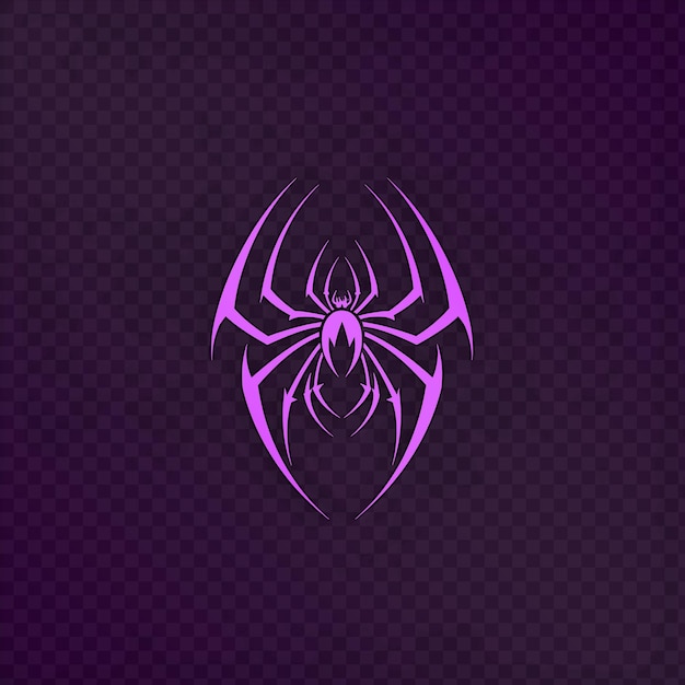 Aranha roxa em um fundo roxo vetor livre