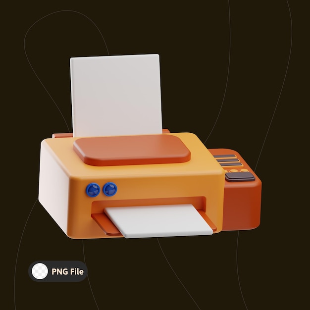 Arbeit der Drucker-Illustration 3D