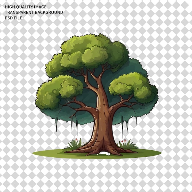 PSD Árbol aislado en fondo blanco psd png fondo transparente