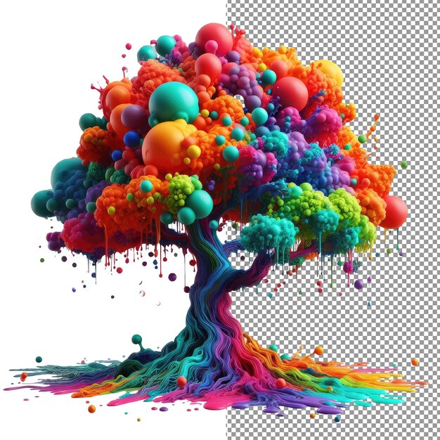 Árbol aislado de Natures Spectrum en el esplendor de PNG