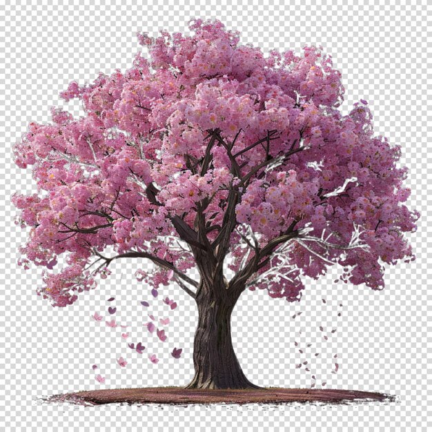 Árbol aislado sobre un fondo transparente