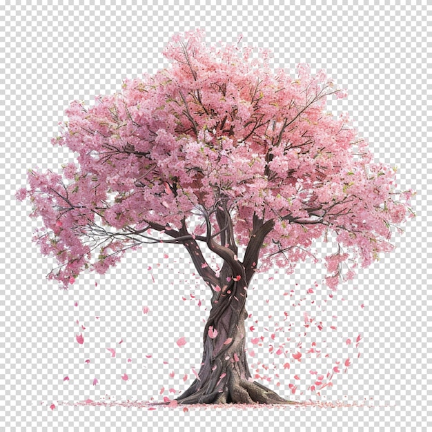 Árbol aislado sobre un fondo transparente