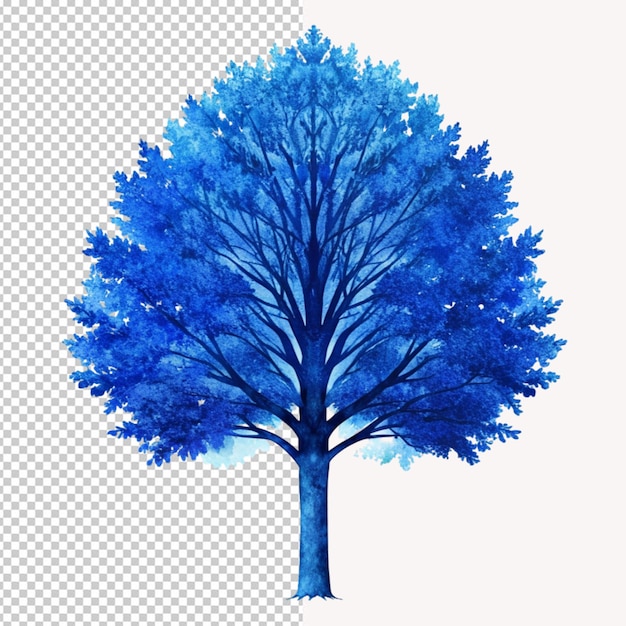 PSD Árbol azul png