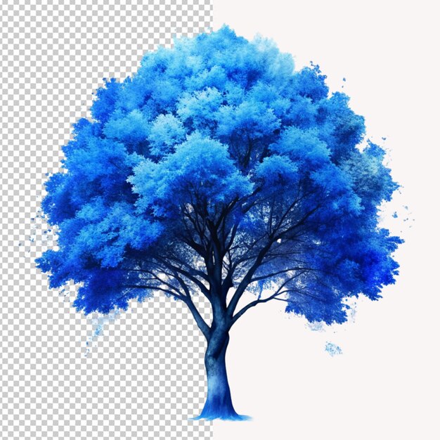 PSD Árbol azul png