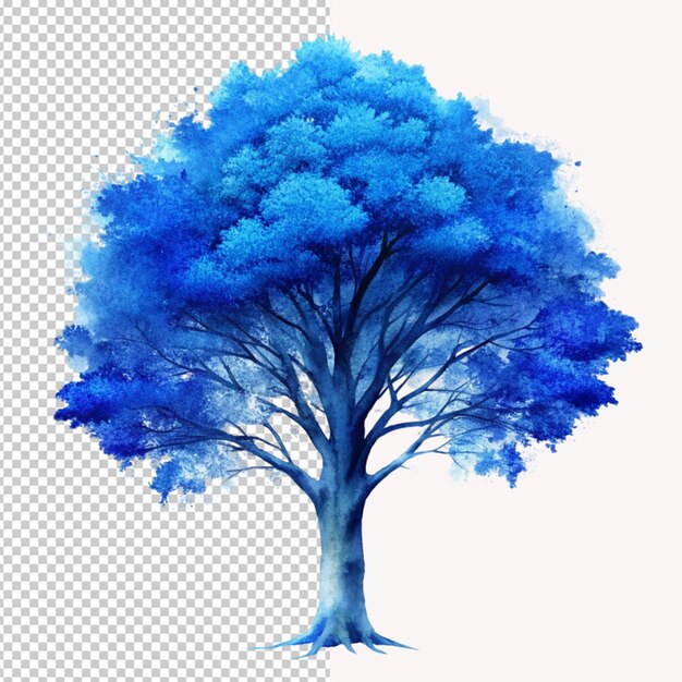 PSD Árbol azul png