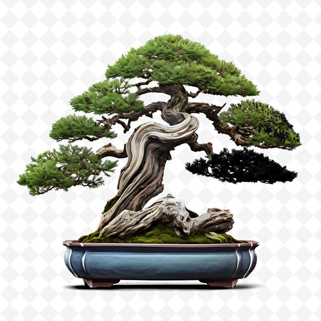 PSD un árbol de bonsai con una olla de bonsai en él