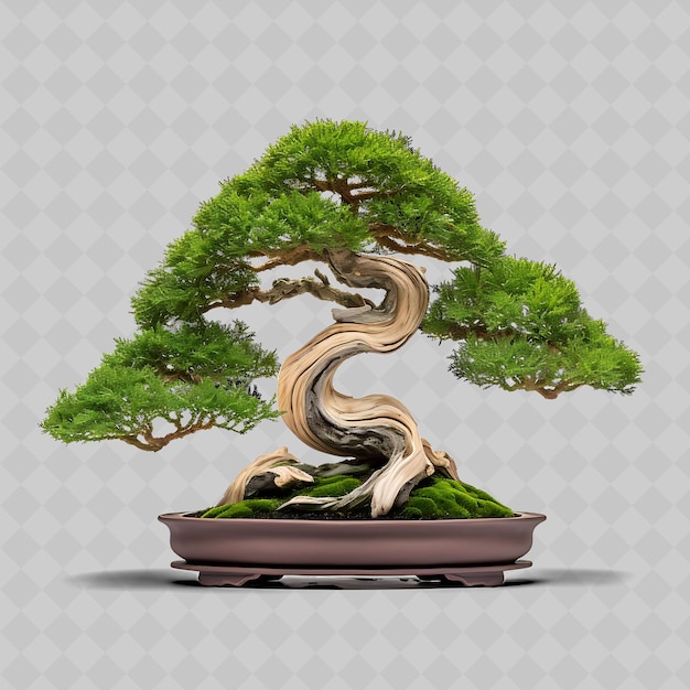 PSD un árbol de bonsai con una olla de bonsai en él