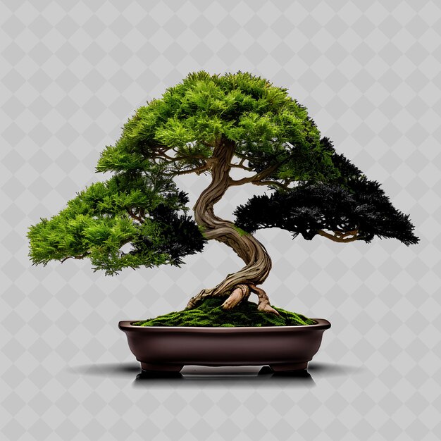 PSD un árbol de bonsai con una olla de bonsai en él