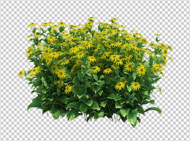 Árbol de cepillo de render 3D aislado