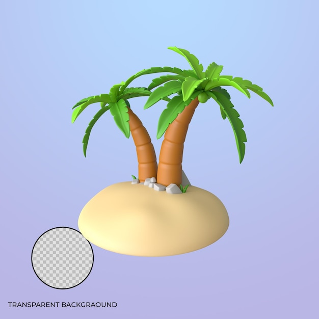 PSD Árbol de coco 3d