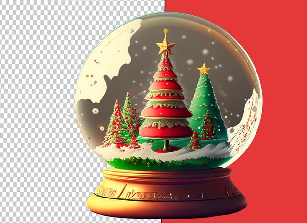 PSD Árbol de concepto de globo de navidad