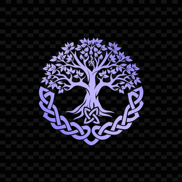 un árbol con una corona blanca sobre un fondo negro