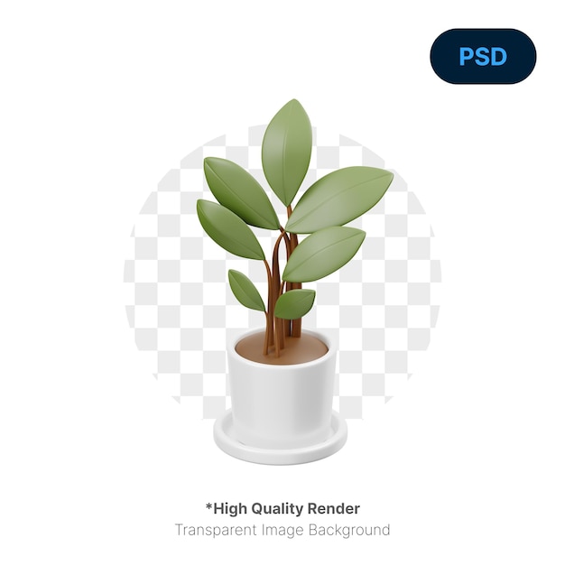 Árbol de dinero 3d icono premium psd