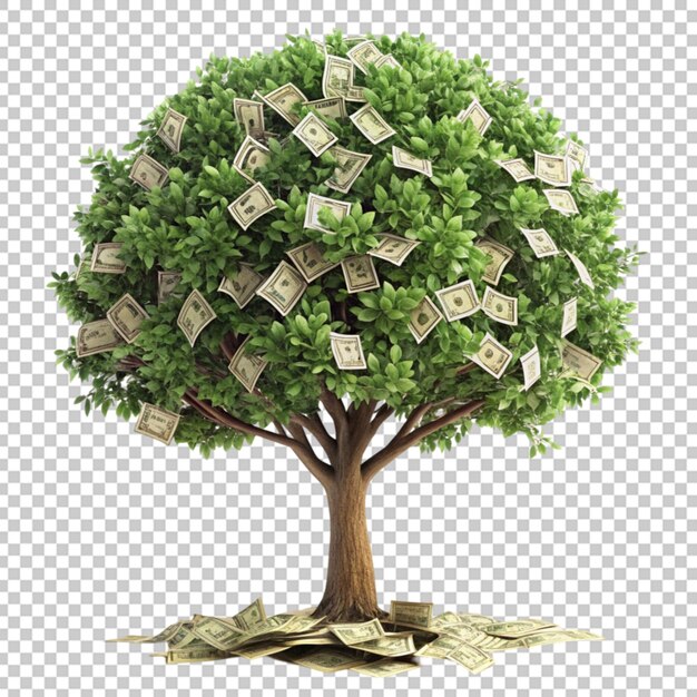 PSD un árbol con dinero creciendo en él