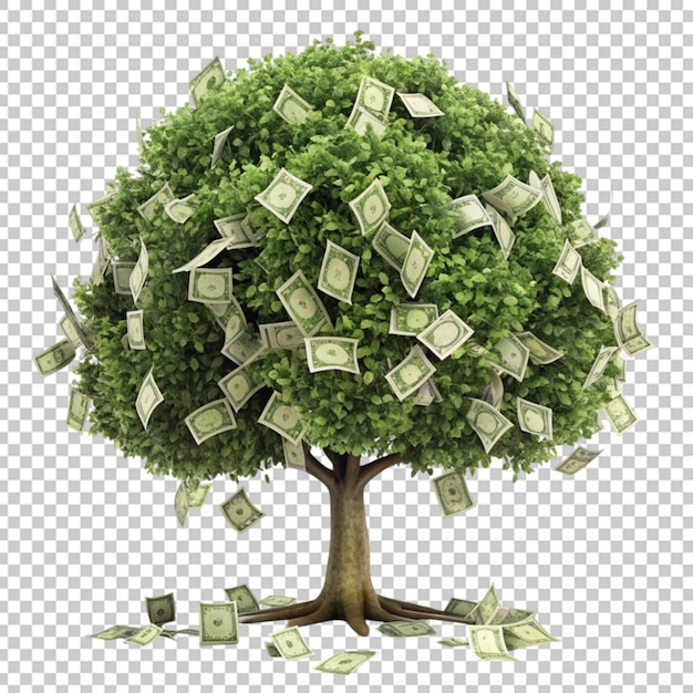 PSD un árbol con dinero creciendo en él