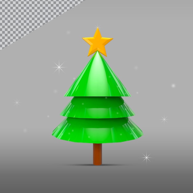 Árbol y estrella de feliz navidad