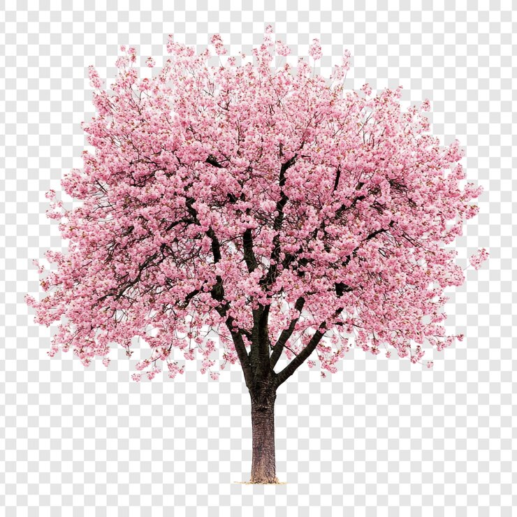 PSD el árbol de la flor de cerezo rosa