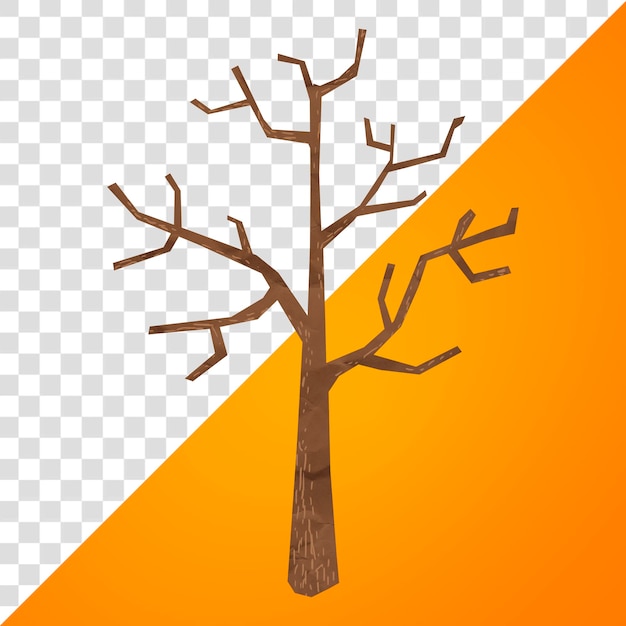 Árbol sin hojas pegatina png fondo transparente