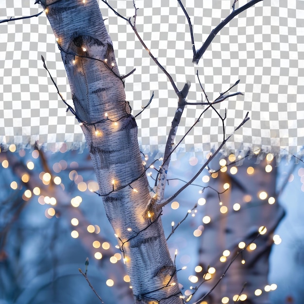 PSD un árbol con luces que están en él