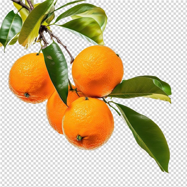 Un árbol de naranja con hojas verdes y naranjas en él