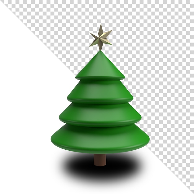 Árbol de navidad, en, 3d, interpretación, aislado