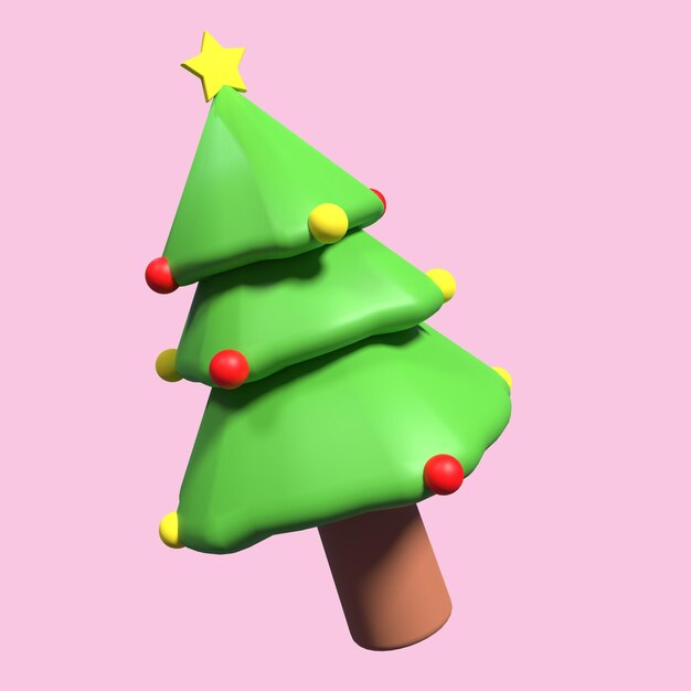 PSD Árbol de navidad, 3d, render