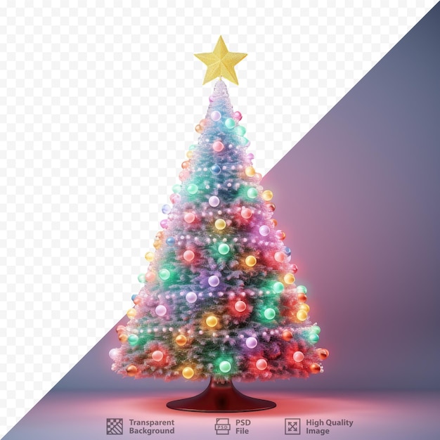 Árbol de navidad adornado con luces led.