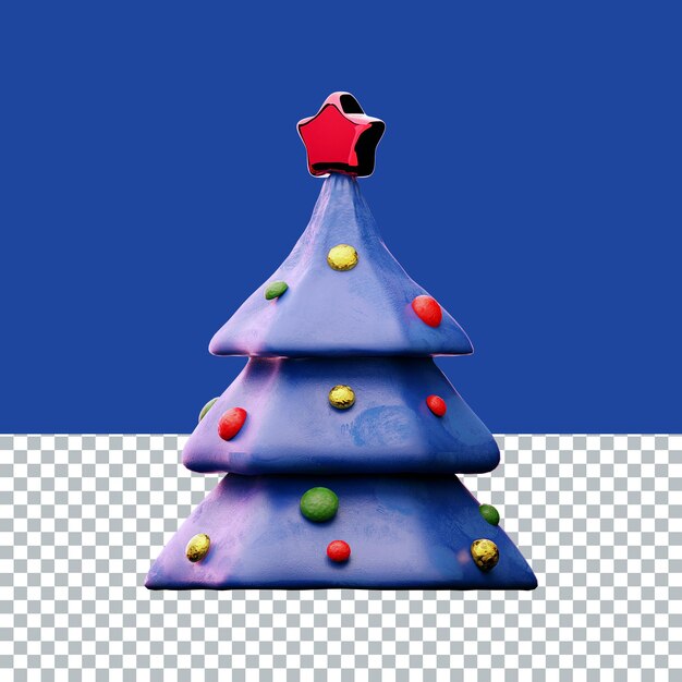 Árbol de Navidad de arcilla azul