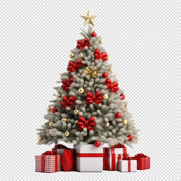 Árbol de navidad con decoración en fondo blanco tienen unas buenas vacaciones en esta navidad v 52 id de trabajo c6fae989f3e24640b18806ee0337eddb