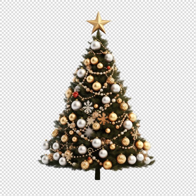 PSD Árbol de navidad con decoración en fondo blanco tienen unas buenas vacaciones en esta navidad v 52 id de trabajo d153700e463b40a485f434e27eec4107