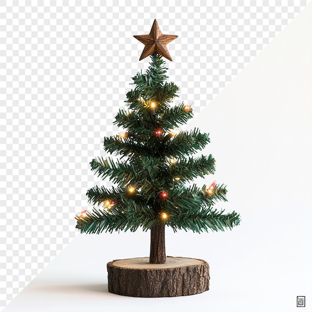 un árbol de Navidad con una estrella en él