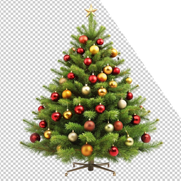un árbol de Navidad con una estrella en él